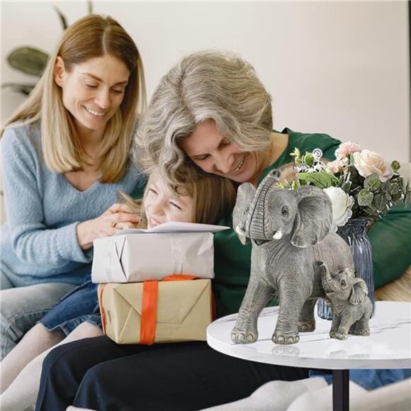 Mom Gifts - Elephant Gifts Women - Home Decor Office Bookshelf TV Stand Living - Picture 7 of 13